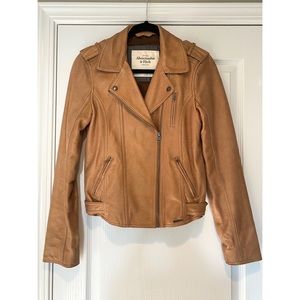 Abercrombie and Fitch Tan Leather Jacket